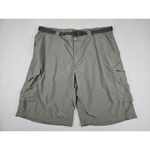 Columbia Omni-Shade Sun Protection Cargo Shorts Men's 40 Green Nylon 11" Inseam